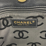 【6ib1801】シャネル ハンドバッグ ワイルドステッチ レザー ブラック ゴールド金具【中古】レディース