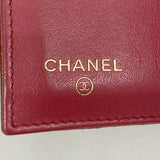 【6ib1802】シャネル 三つ折り財布 CCフィリグリー キャビアスキン レッド ゴールド金具【中古】レディース
