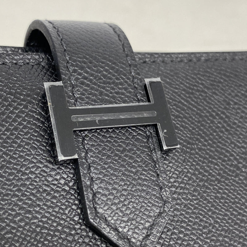 【6ib1817】エルメス カードケース ベアンミニモノクローム ヴォーマダム ソーブラック K刻印【中古】メンズ レディース ユニセックス