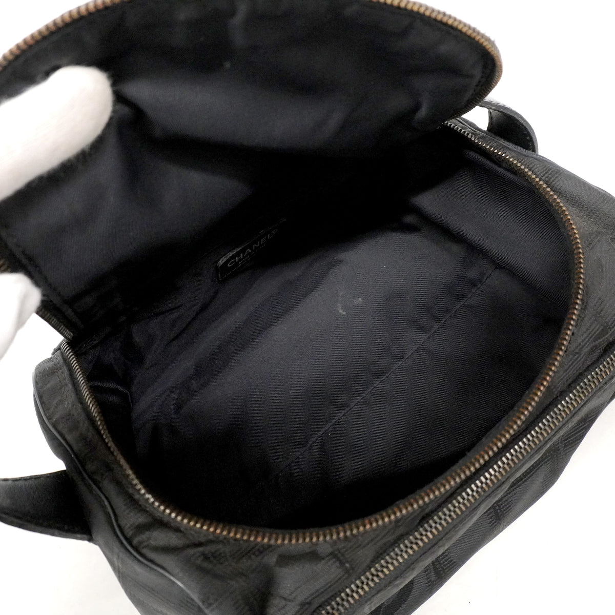 【6ib1824】シャネル バニティバッグ ニュートラベル ナイロン ブラック【中古】レディース