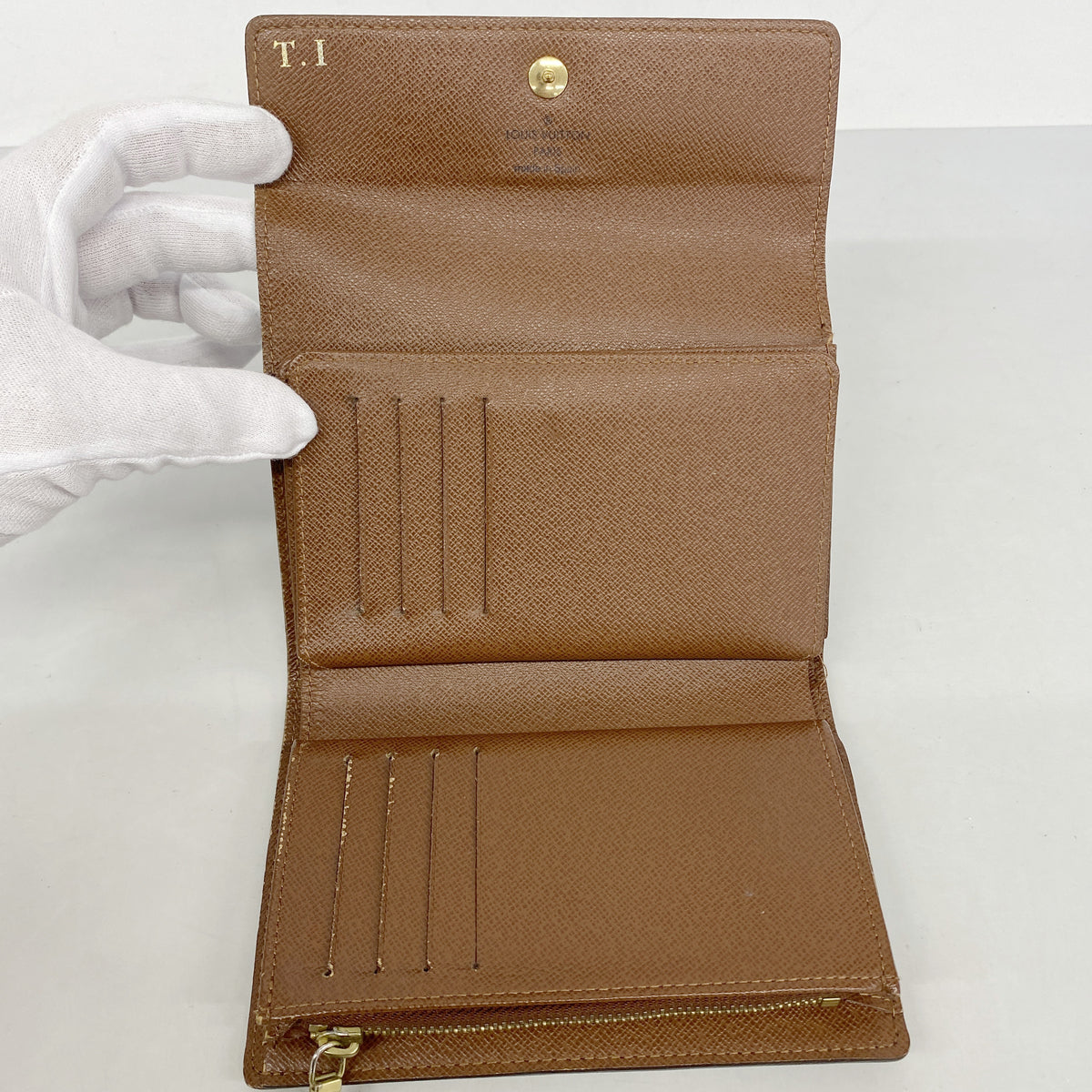 【6ib1832】ルイヴィトン 三つ折り財布 モノグラム ポルトフォイユアレクサンドラ M60047 ブラウン【中古】レディース