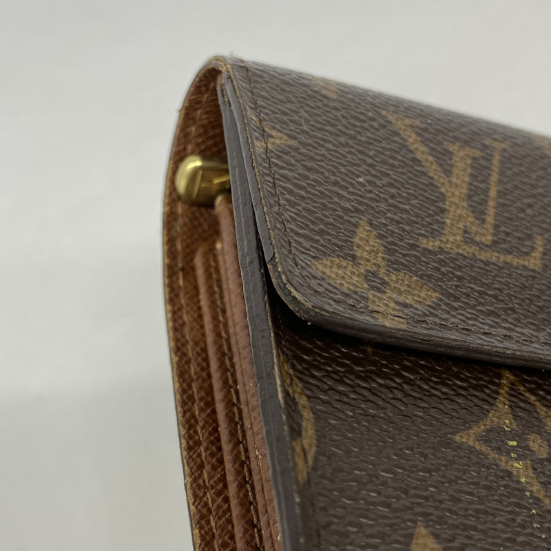 【6ib1832】ルイヴィトン 三つ折り財布 モノグラム ポルトフォイユアレクサンドラ M60047 ブラウン【中古】レディース
