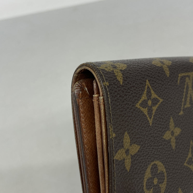 【6ib1833】ルイヴィトン 財布 モノグラム ポルトフォイユトレゾール M61736 ブラウン【中古】レディース