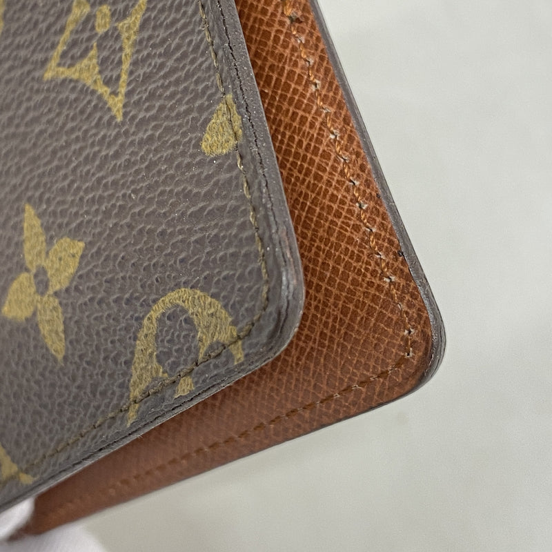 【6ib1850】ルイヴィトン パスケース モノグラム ポルト2カルトヴェルティカル M60533 ブラウン【中古】メンズ レディース ユニセックス