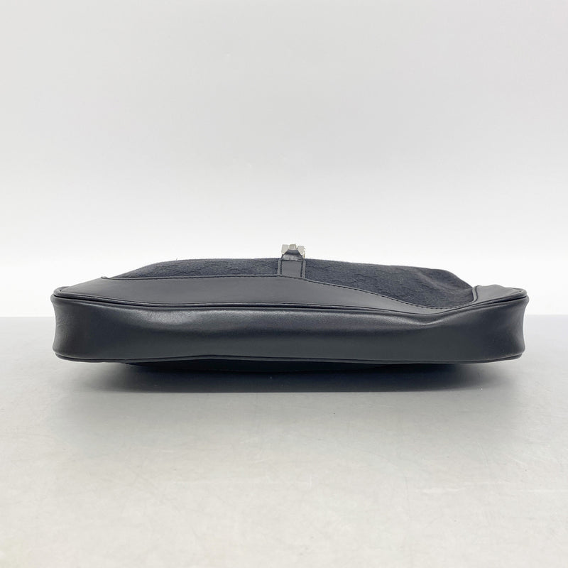【6ib1862】グッチ ショルダーバッグ GGキャンバス/ジャッキー 001 4032 キャンバス ブラック シルバー金具【中古】レディース
