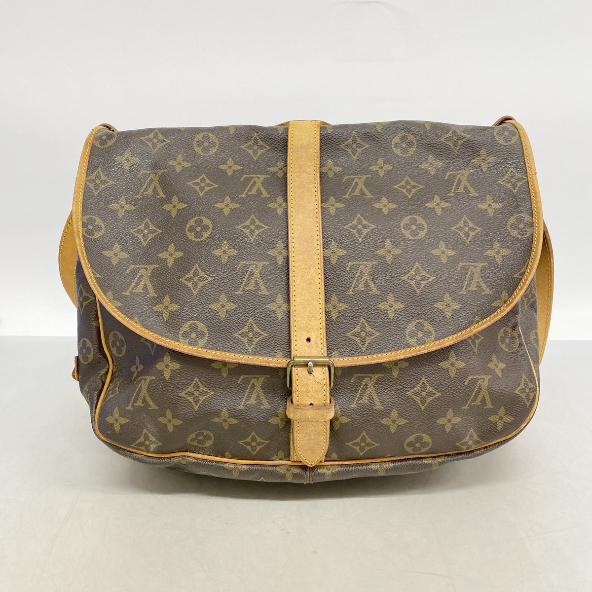 【6ib1876】ルイヴィトン ショルダーバッグ モノグラム ソミュール35 M42254 ブラウン【中古】レディース