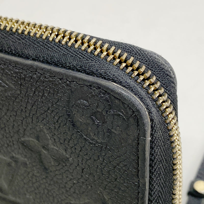 【6ib1880】ルイヴィトン コインケース モノグラム・アンプラント ジッピーコインパース M60574 ノワール【中古】レディース