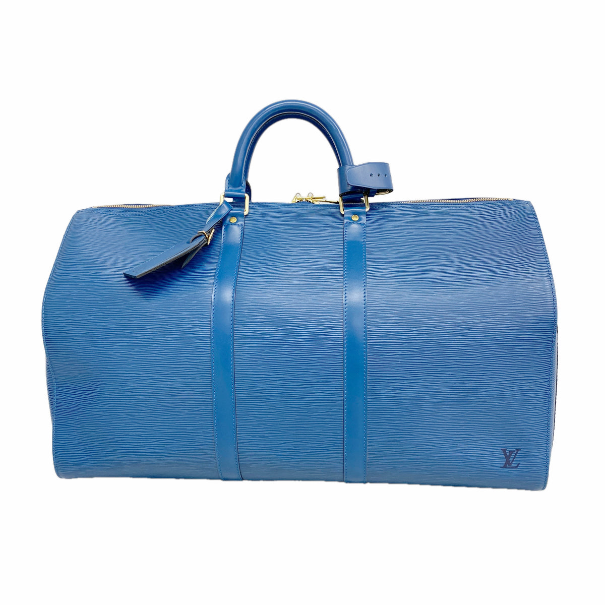 【6ib1892】ルイヴィトン ボストンバッグ エピ キーポル50 M42965 トレドブルー【中古】メンズ レディース ユニセックス