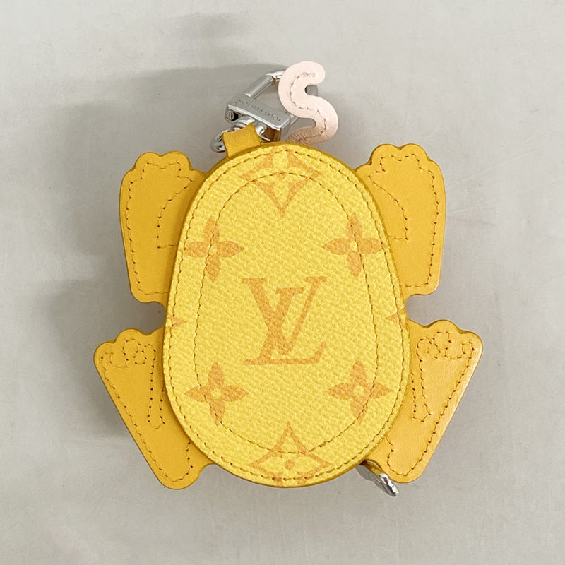 【6ib1895】ルイヴィトン キーホルダー・チャーム モノグラム LVフロッグ M02215 イエロー【中古】メンズ レディース ユニセックス