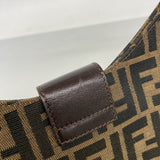 【6ib1896】フェンディ ハンドバッグ ズッカ ナイロンキャンバス ブラウン シルバー金具【中古】レディース