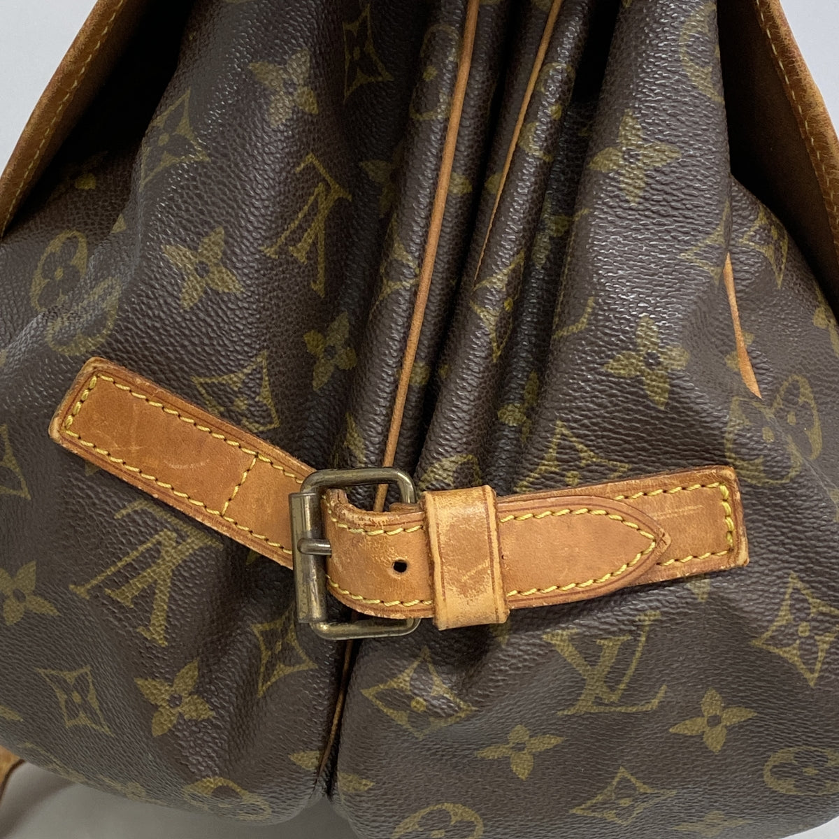 【6ib1908】ルイヴィトン ショルダーバッグ モノグラム ソミュール35 M42254 ブラウン【中古】レディース