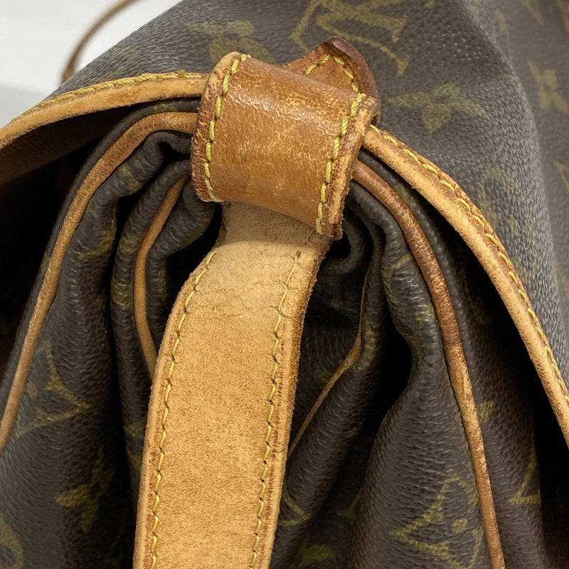 【6ib1908】ルイヴィトン ショルダーバッグ モノグラム ソミュール35 M42254 ブラウン【中古】レディース