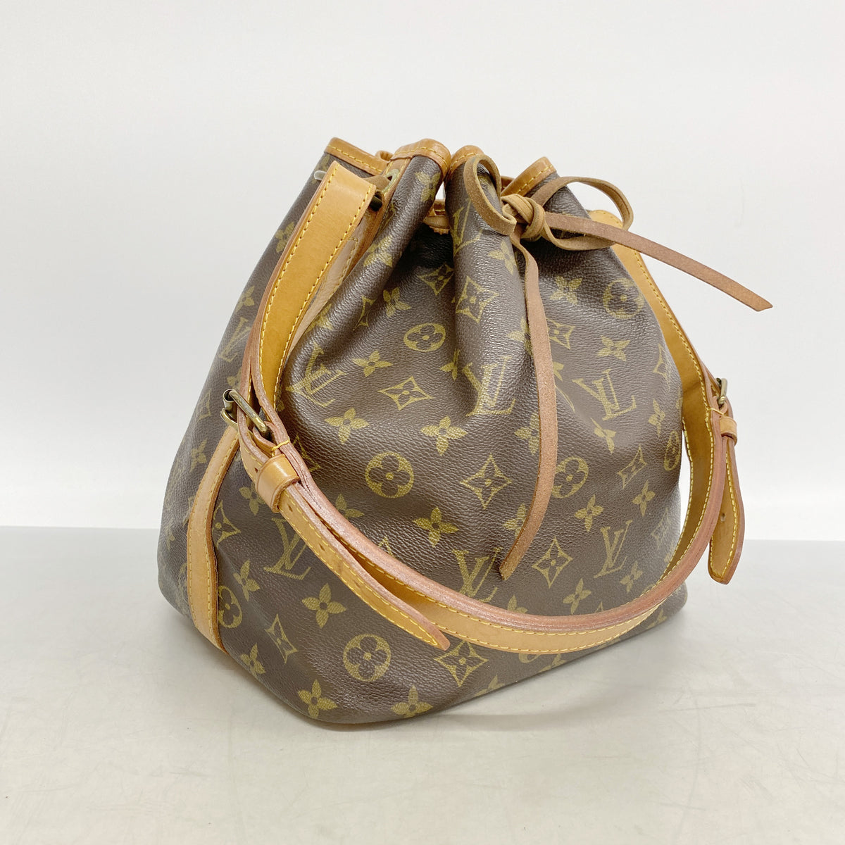 【6ib1923】ルイヴィトン ショルダーバッグ モノグラム プチノエ M42226 ブラウン【中古】レディース