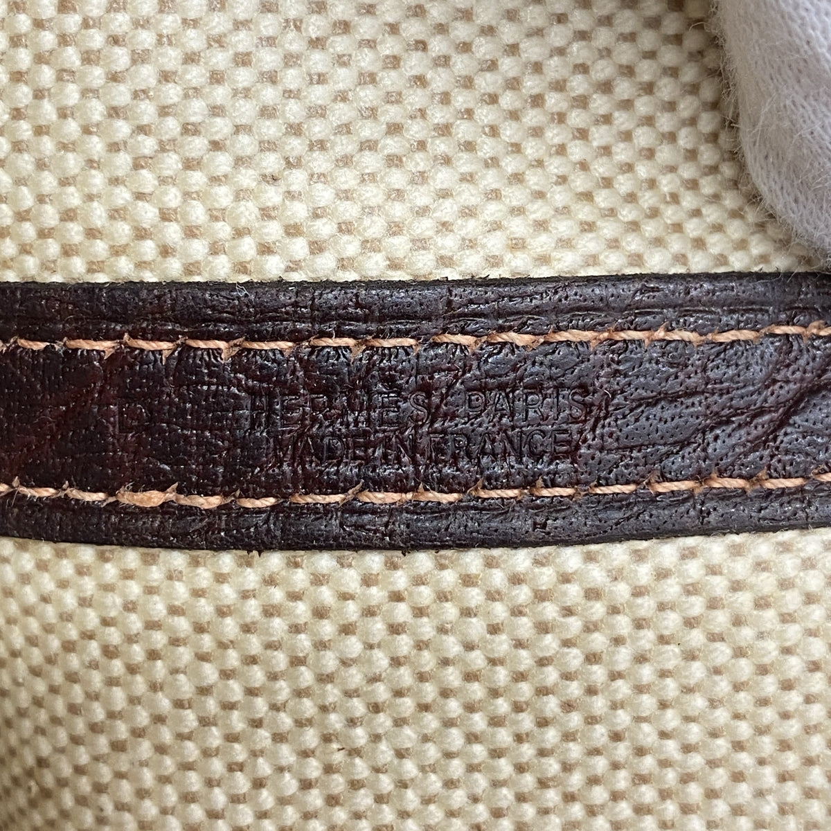 【6ib1926】エルメス トートバッグ ガーデンパーティPM トワルアッシュ ブラウン シルバー金具 D刻印【中古】レディース