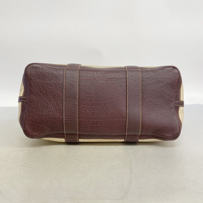 【6ib1926】エルメス トートバッグ ガーデンパーティPM トワルアッシュ ブラウン シルバー金具 D刻印【中古】レディース