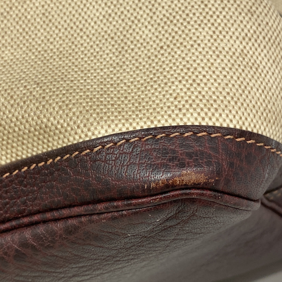 【6ib1926】エルメス トートバッグ ガーデンパーティPM トワルアッシュ ブラウン シルバー金具 D刻印【中古】レディース