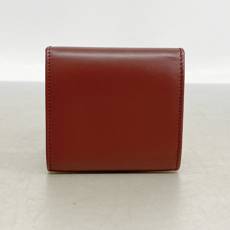 【6ib1935】カルティエ コインケース マスト レザー ボルドー ゴールド金具【中古】メンズ レディース ユニセックス