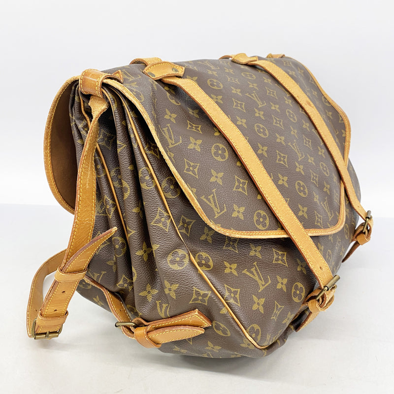 【6ib1939】ルイヴィトン ショルダーバッグ モノグラム ソミュール43 M42252 ブラウン【中古】レディース