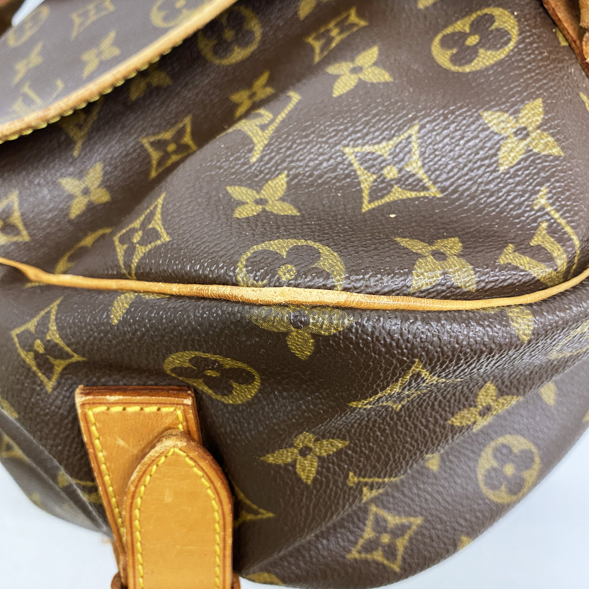 【6ib1939】ルイヴィトン ショルダーバッグ モノグラム ソミュール43 M42252 ブラウン【中古】レディース