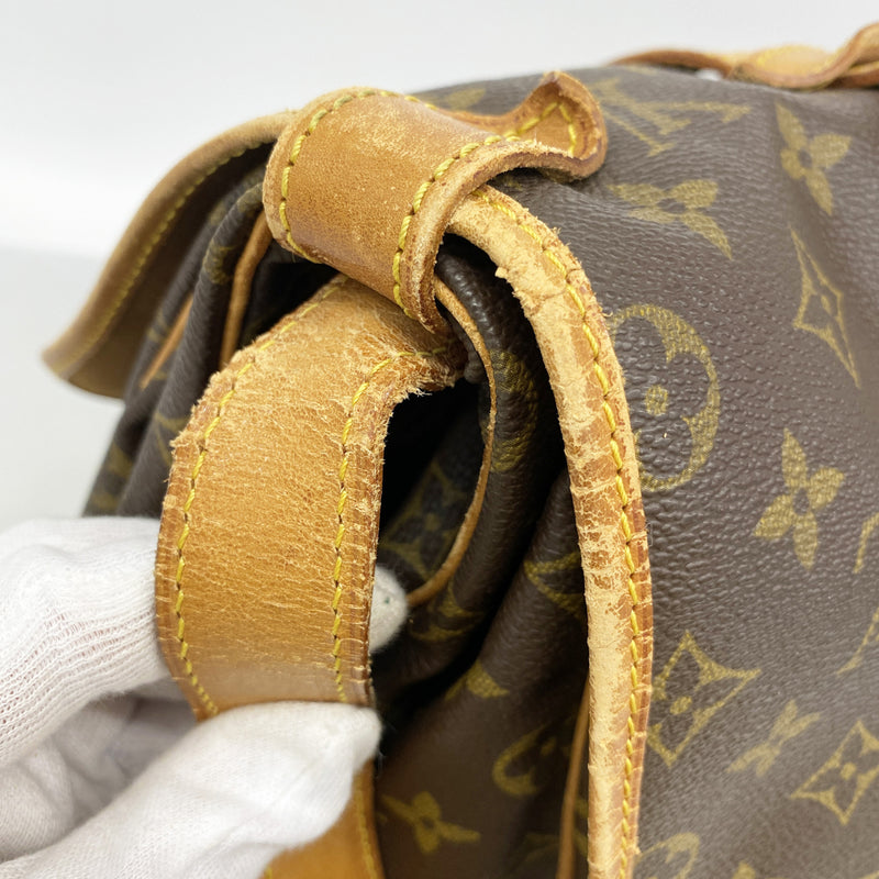 【6ib1939】ルイヴィトン ショルダーバッグ モノグラム ソミュール43 M42252 ブラウン【中古】レディース