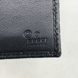 【6ib1944】グッチ 長財布 マイクログッチシマ 449396 レザー ブラック シャンパンゴールド金具【中古】レディース