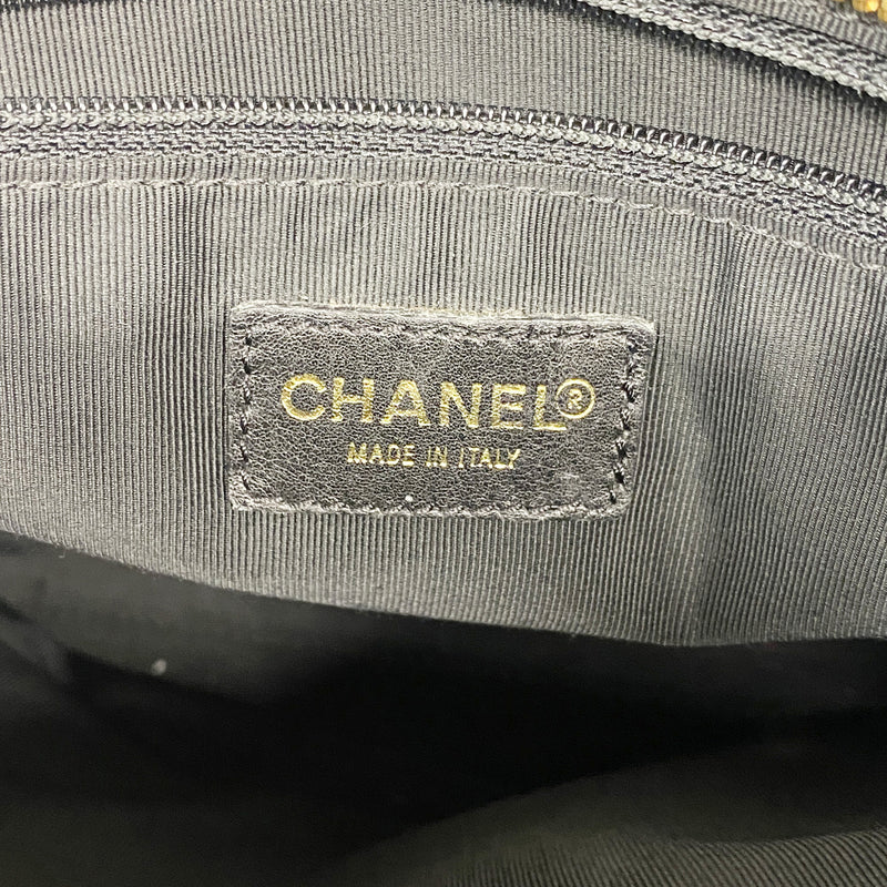 【6ib1952】シャネル ショルダーバッグ キャビアスキン ブラック ゴールド金具【中古】レディース