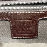 【6ib1953】フェンディ ハンドバッグ ズッカ マンマバケット ナイロンキャンバス ブラウン シルバー金具【中古】レディース