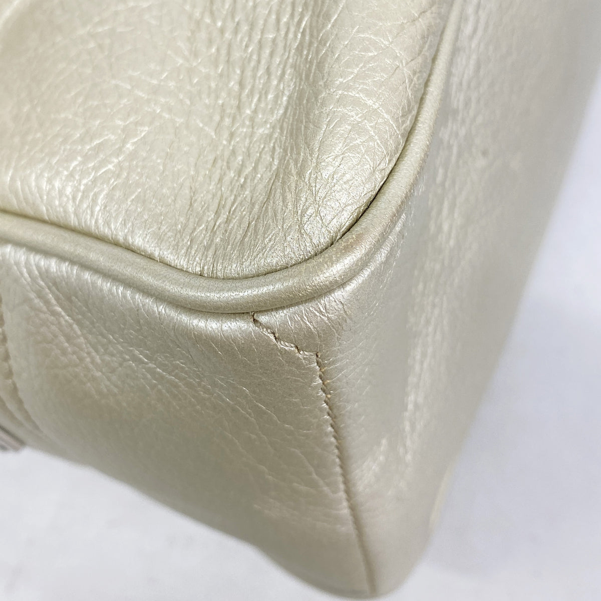 【6ib1954】セリーヌ ハンドバッグ ブギー レザー シャンパンゴールド シルバー金具【中古】レディース