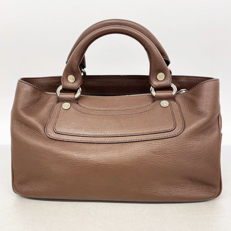 【6ib1956】セリーヌ ハンドバッグ ブギー レザー ブラウン シルバー金具【中古】レディース