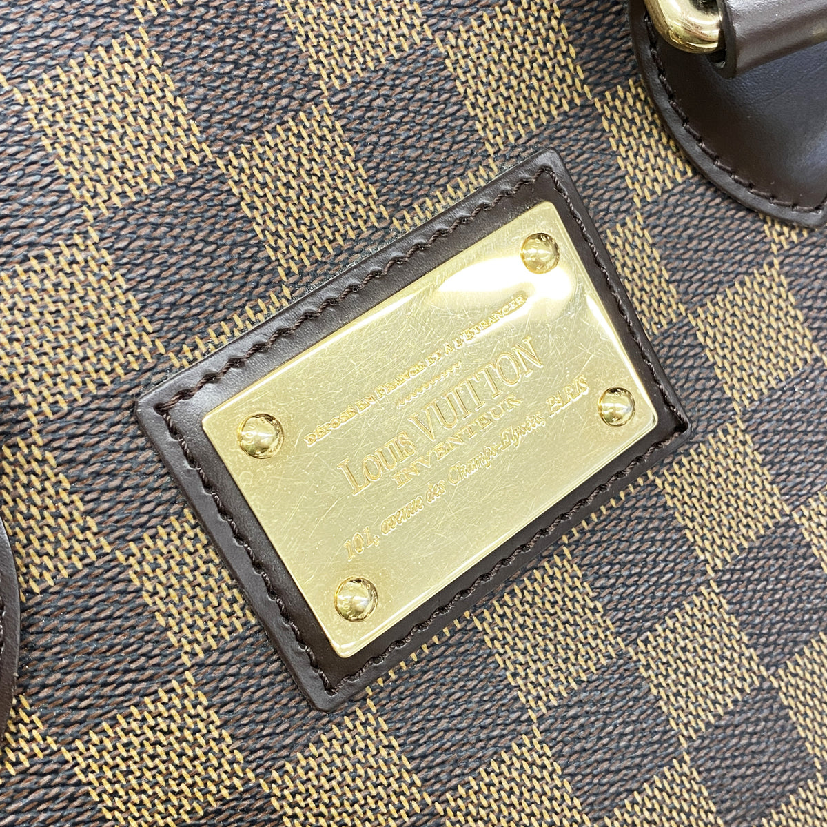 【6ib1960】ルイヴィトン トートバッグ ダミエ ハムステッドMM N51205 エベヌ【中古】レディース