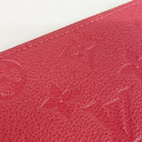 【6ib1961】ルイヴィトン 長財布 モノグラム・アンプラント ポルトフォイユクレマンス M63698 スカーレット【中古】レディース