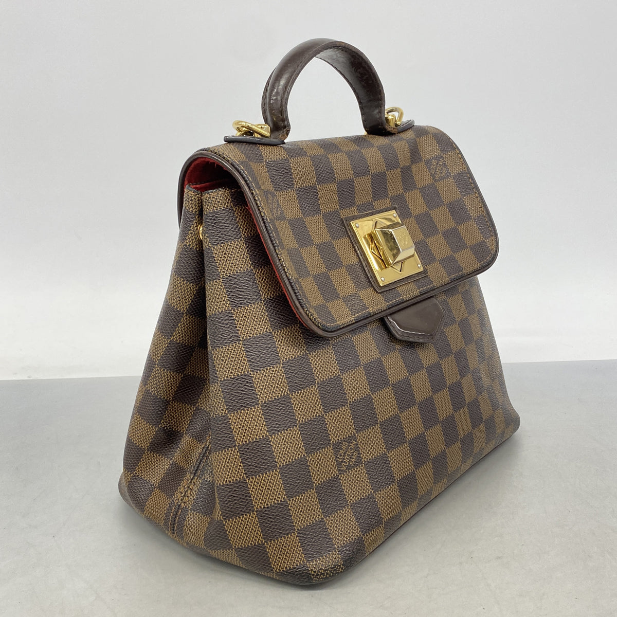 【6ib1963】ルイヴィトン ハンドバッグ ダミエ ベルガモPM N41167 エベヌ 2wayバッグ【中古】レディース