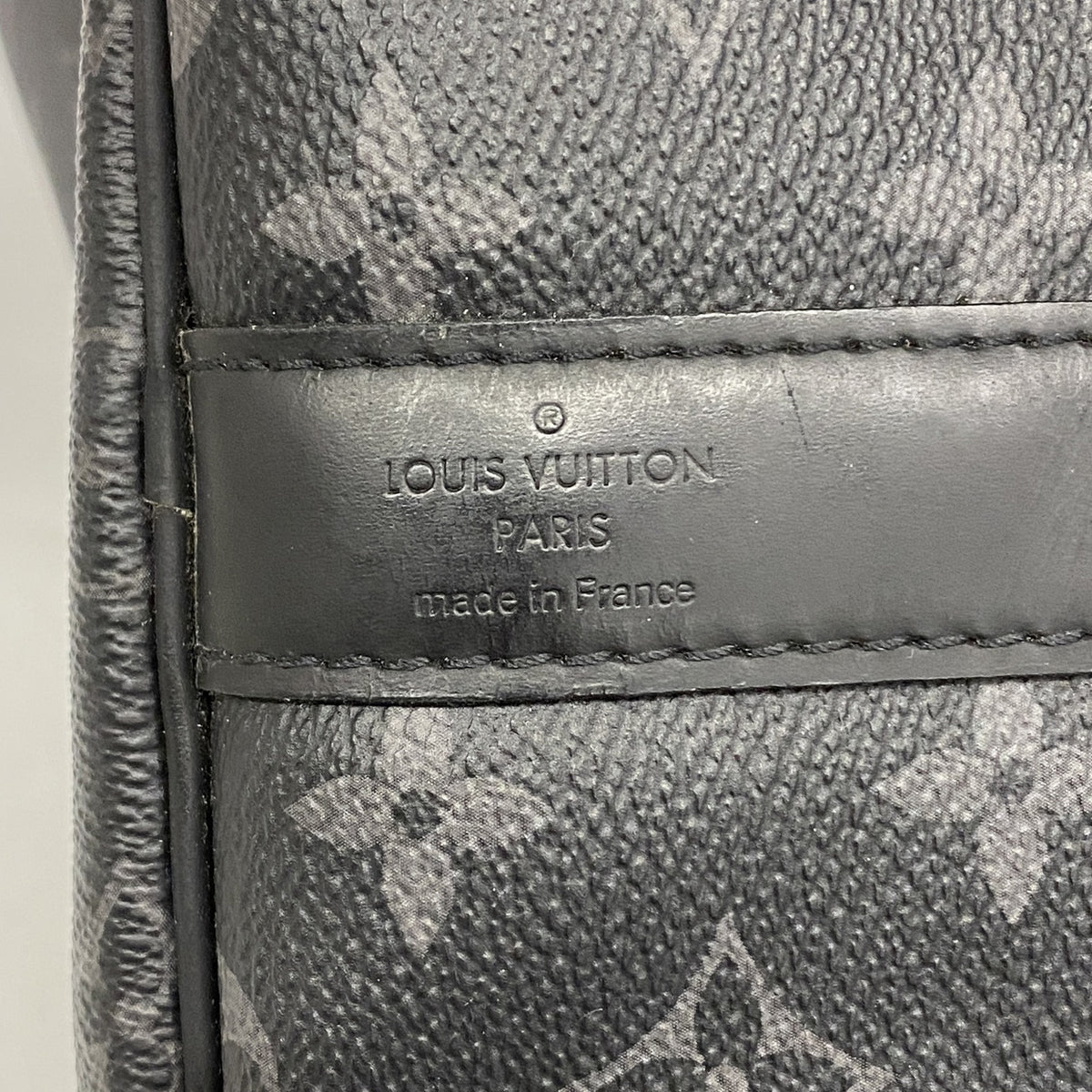 【6ib1965】ルイヴィトン ボストンバッグ モノグラム・エクリプス キーポルバンドリエール55 M40605 ブラック【中古】メンズ