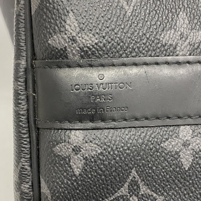 【6ib1965】ルイヴィトン ボストンバッグ モノグラム・エクリプス キーポルバンドリエール55 M40605 ブラック【中古】メンズ