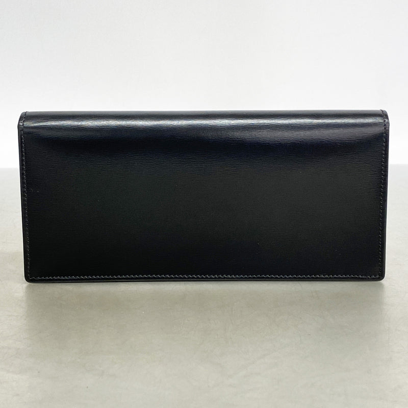 【6ib1977】カルティエ 長財布 マスト レザー ブラック シルバー金具【中古】レディース