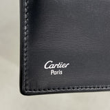 【6ib1977】カルティエ 長財布 マスト レザー ブラック シルバー金具【中古】レディース