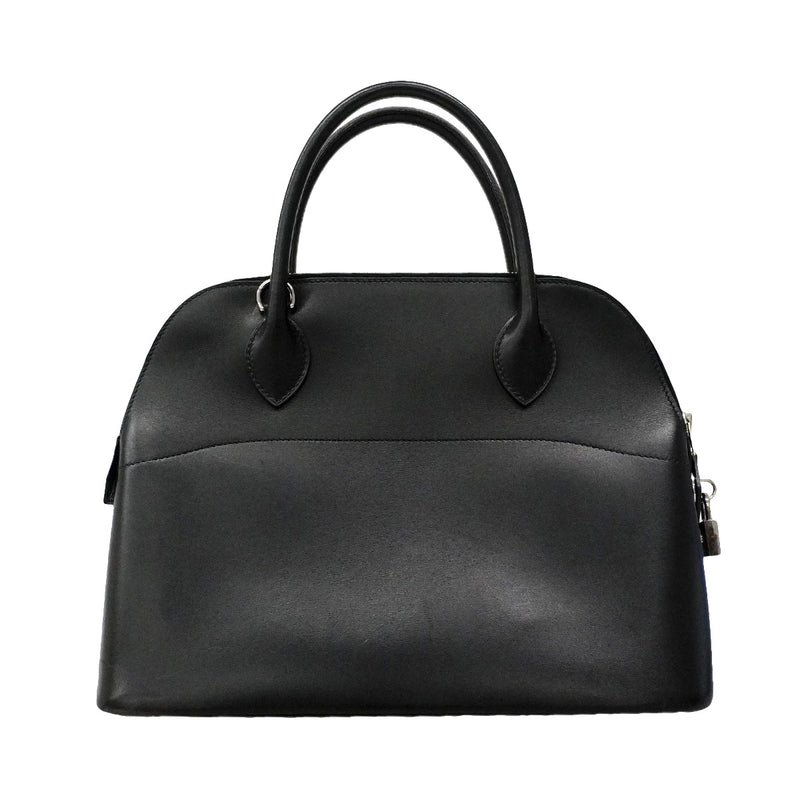 【6ib1996】エルメス ハンドバッグ ボリード31 ボックスカーフ ブラック シルバー金具 □F刻印 2wayバッグ【中古】レディース