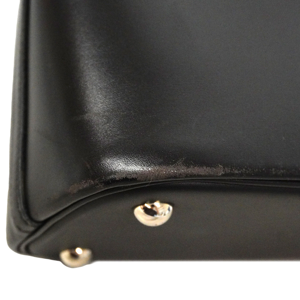 【6ib1996】エルメス ハンドバッグ ボリード31 ボックスカーフ ブラック シルバー金具 □F刻印 2wayバッグ【中古】レディース