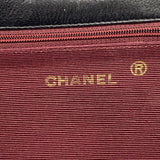 【6ib1997】シャネル ショルダーバッグ チェーンショルダー ハーフムーン ラムスキン ブラック ゴールド金具【中古】レディース