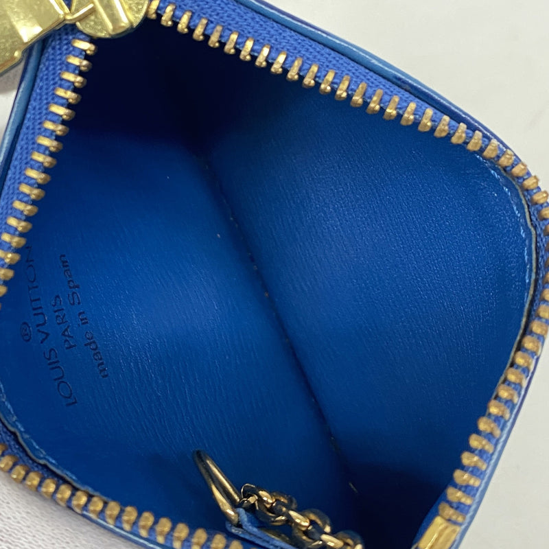 【6ib2003】ルイヴィトン コインケース エピ ポシェットクレ M63805 トレドブルー【中古】レディース