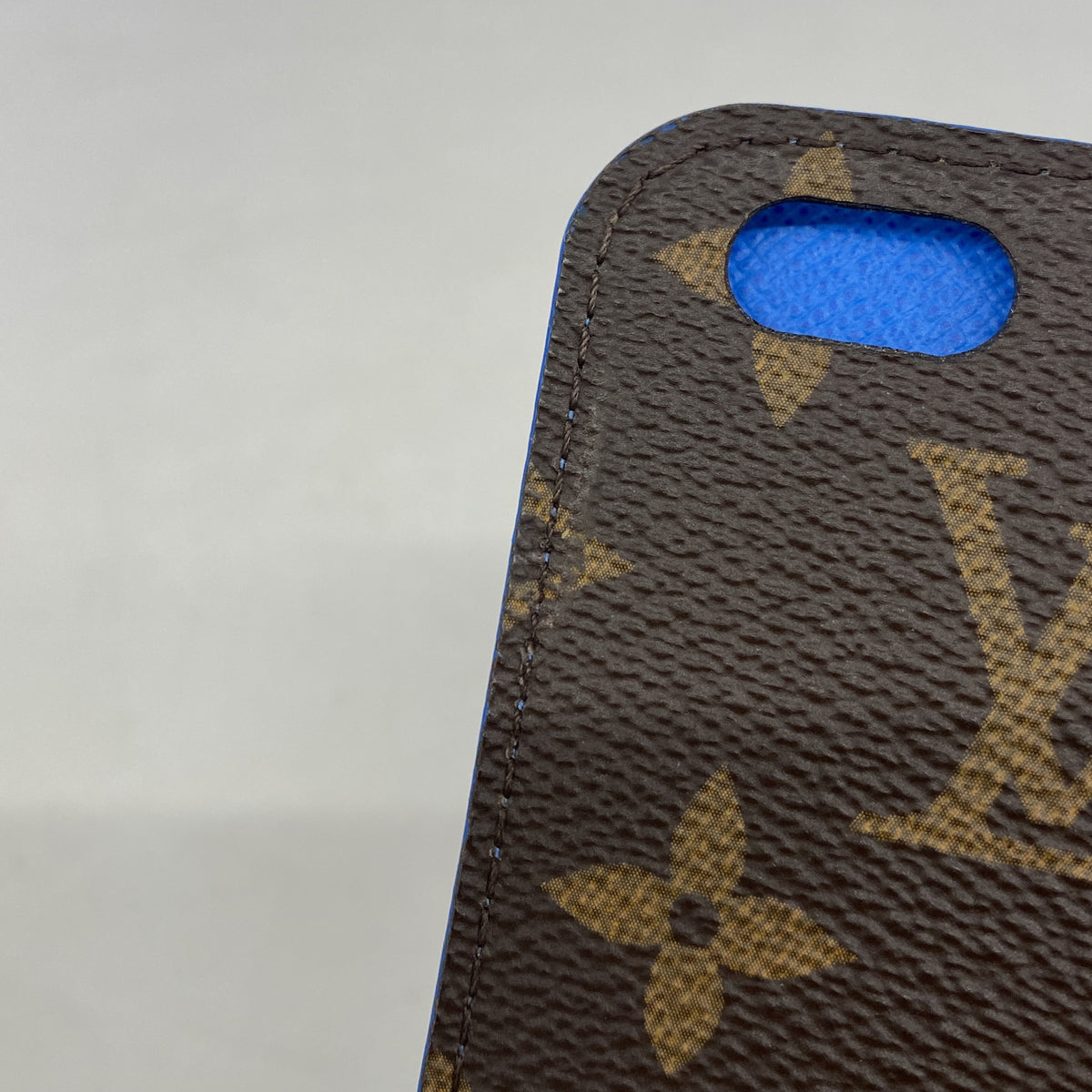【6ib2005】ルイヴィトン iPhoneケース モノグラム フォリオ M61618 ブルー iPhone6/6S【中古】メンズ レディース ユニセックス