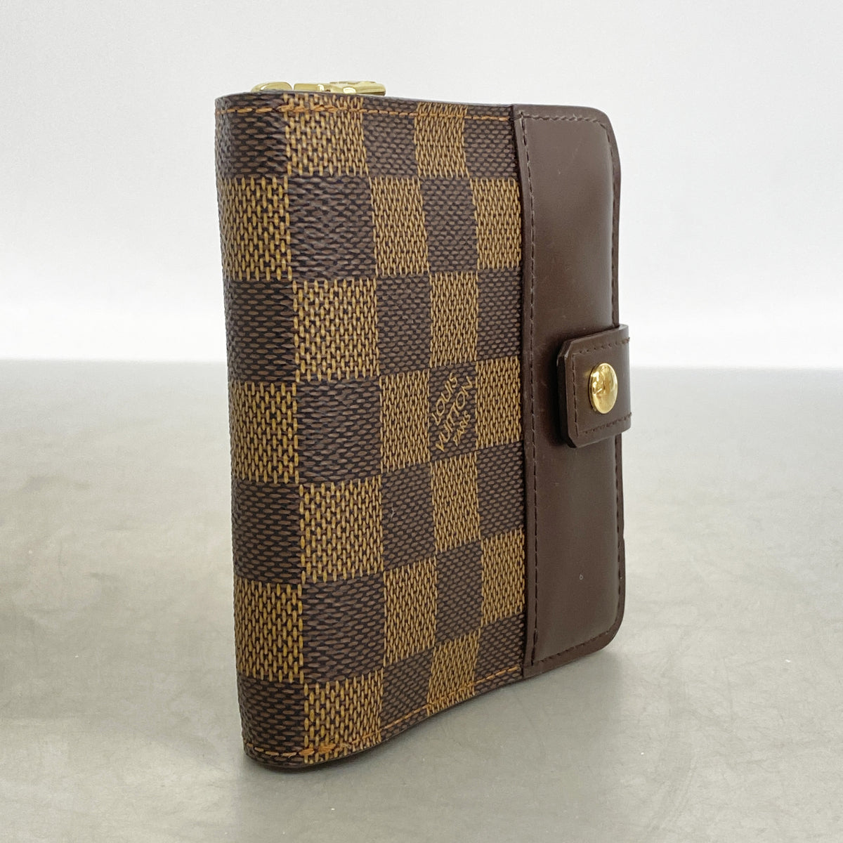 【6ib2015】ルイヴィトン 財布 ダミエ コンパクトジップ N61668 エベヌ【中古】レディース