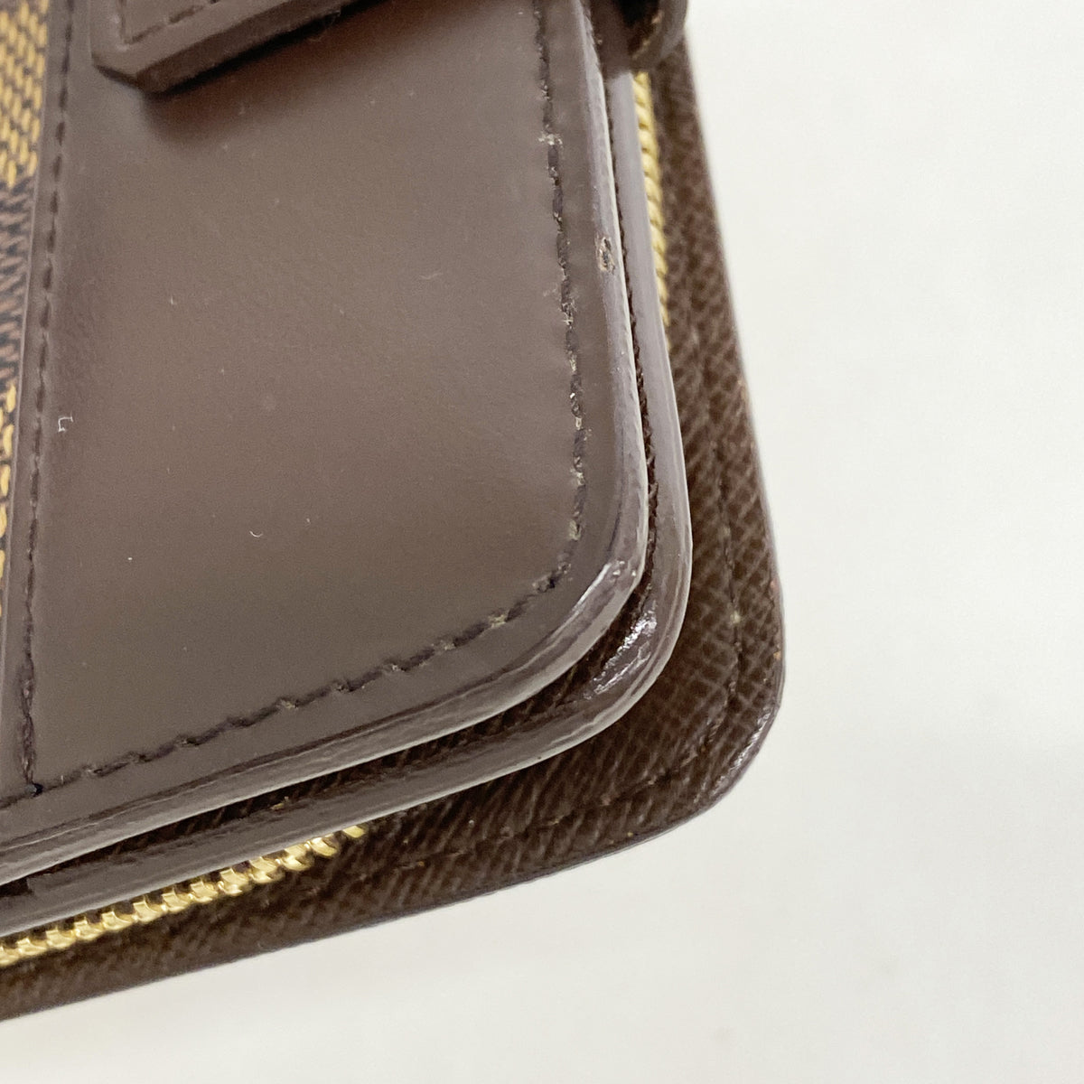 【6ib2015】ルイヴィトン 財布 ダミエ コンパクトジップ N61668 エベヌ【中古】レディース