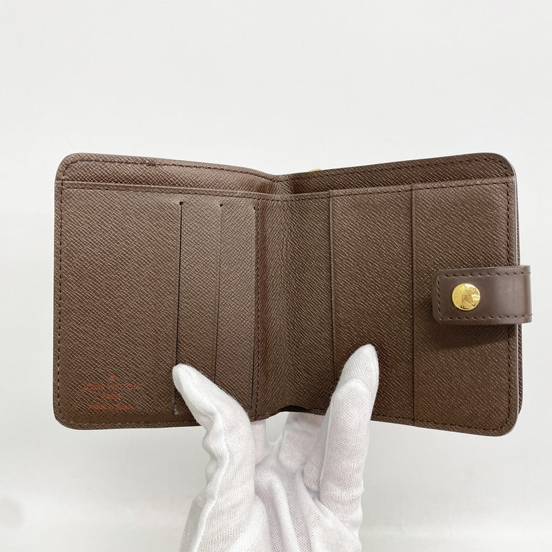 【6ib2015】ルイヴィトン 財布 ダミエ コンパクトジップ N61668 エベヌ【中古】レディース