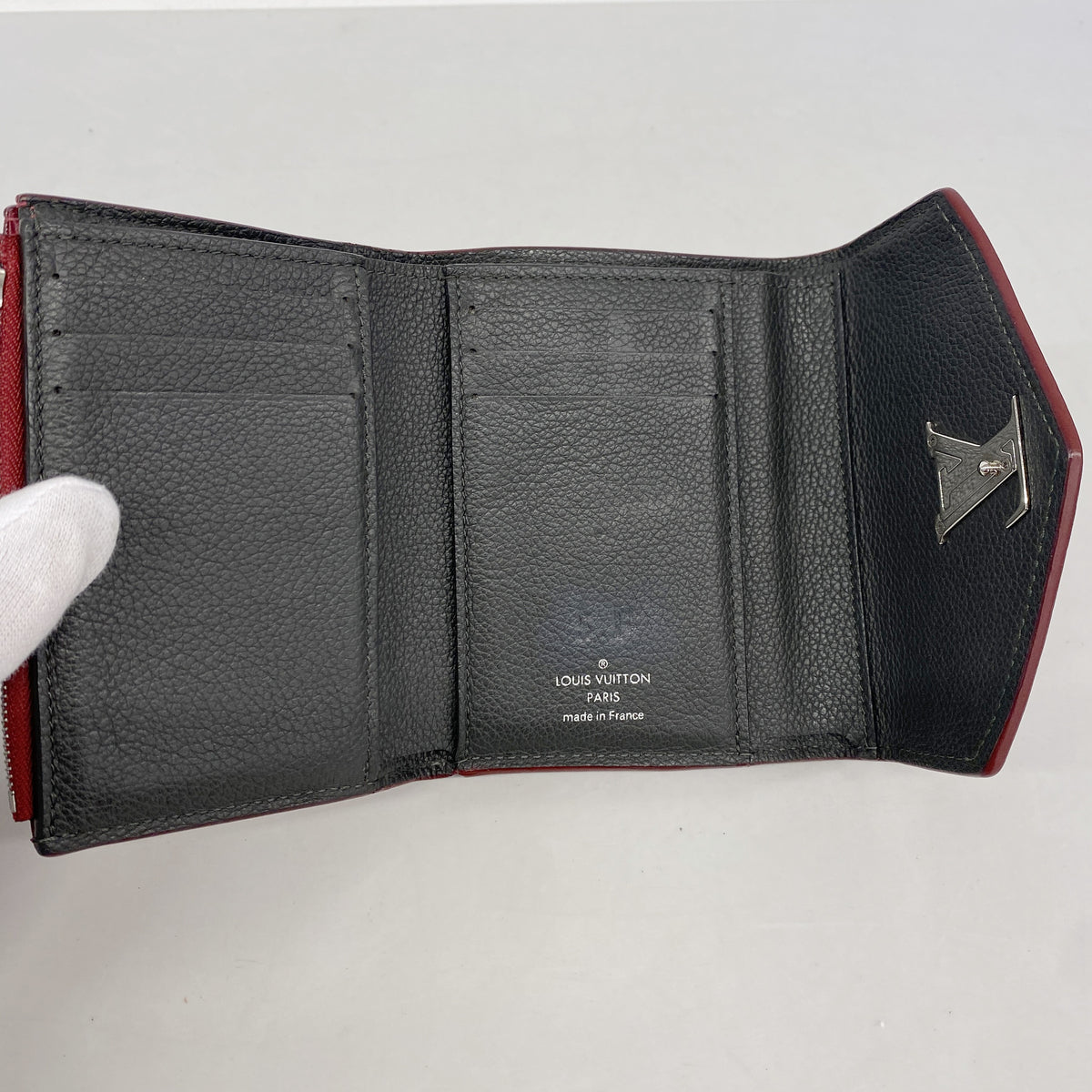 【6ib2037】ルイヴィトン 三つ折り財布 マイロックミーコンパクト M63811 ボルドー【中古】レディース