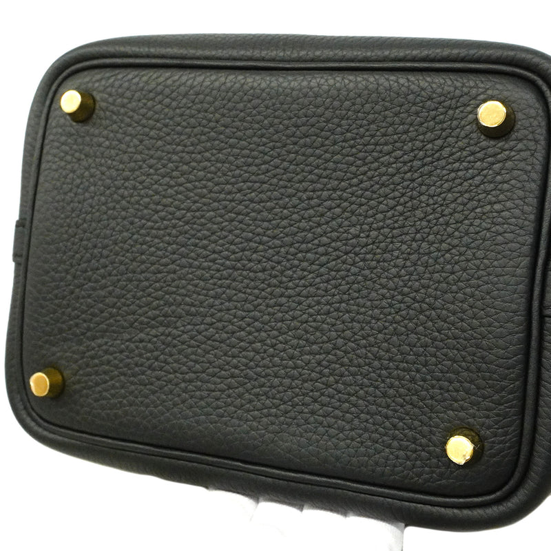 【6ib2039】エルメス ハンドバッグ ピコタンロックPM トリヨンクレマンス ブラック ゴールド金具 K刻印【中古】レディース