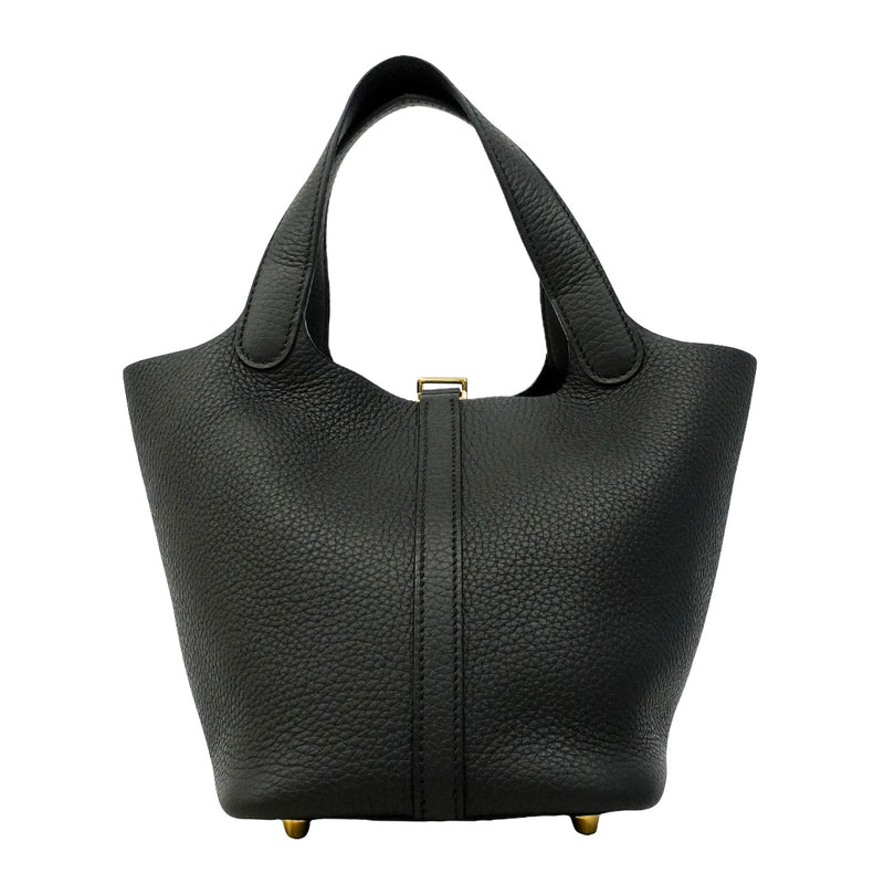 【6ib2039】エルメス ハンドバッグ ピコタンロックPM トリヨンクレマンス ブラック ゴールド金具 K刻印【中古】レディース