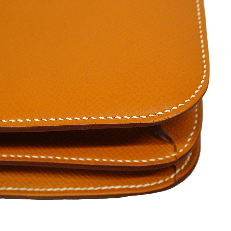 【6ib2041】エルメス ショルダーバッグ コンスタンスミニ ヴォーエプソン ゴールド シルバー金具 G刻印【中古】レディース