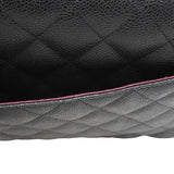 【6ib2047】シャネル ショルダーバッグ デカマトラッセ Wフラップ Wチェーン キャビアスキン ブラック シルバー金具【中古】レディース