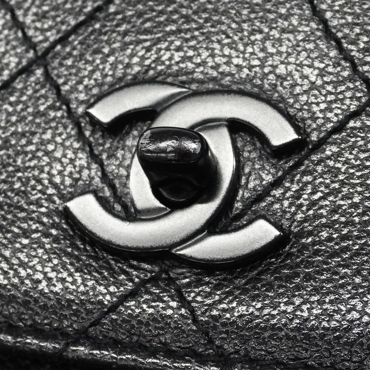 【6ib2051】シャネル チェーントート マトラッセ キャビアスキン ブラック【中古】レディース